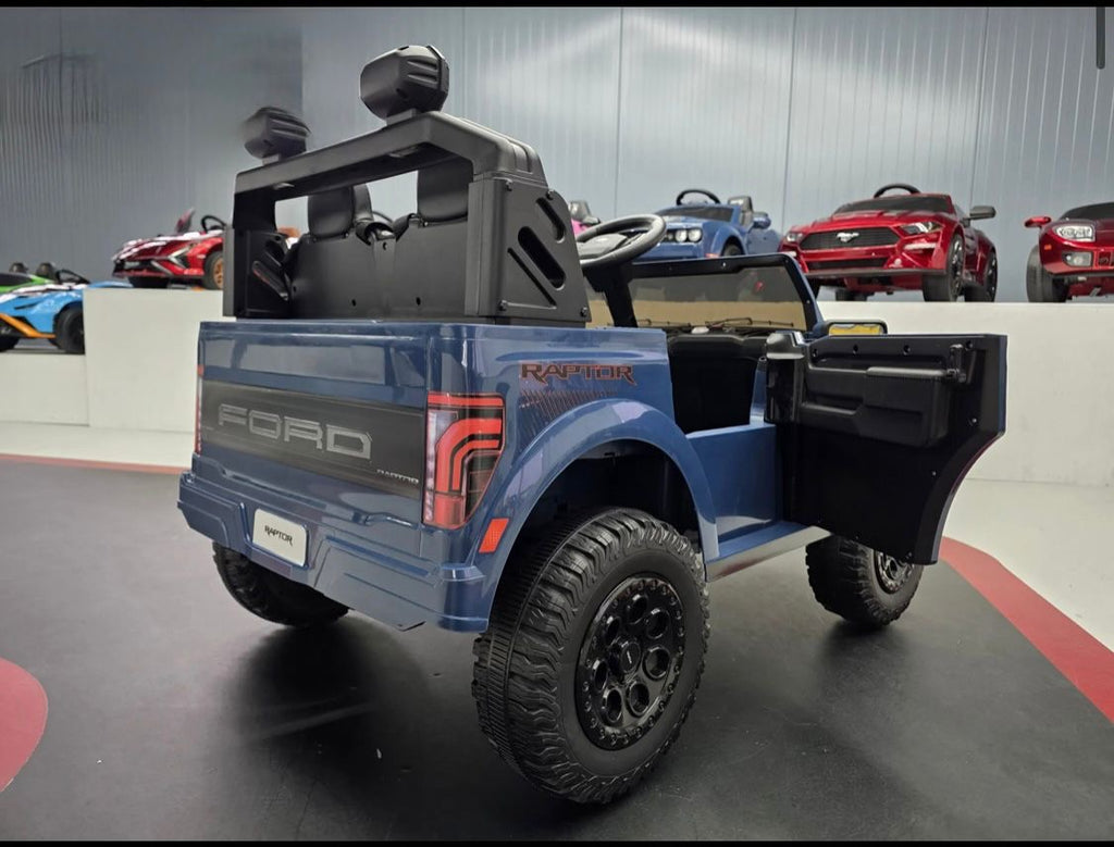 Auto elettrica per bambini Ford Raptor 2 posti 24V blu