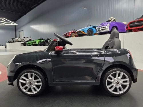 Mini Cooper S Elettrica per Bambini 12V Nero Metallizzato