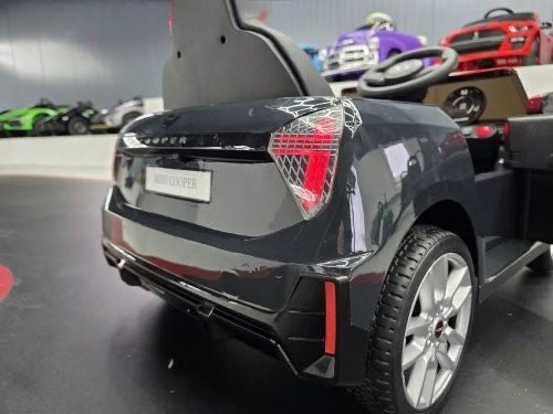 Mini Cooper S Elettrica per Bambini 12V Nero Metallizzato