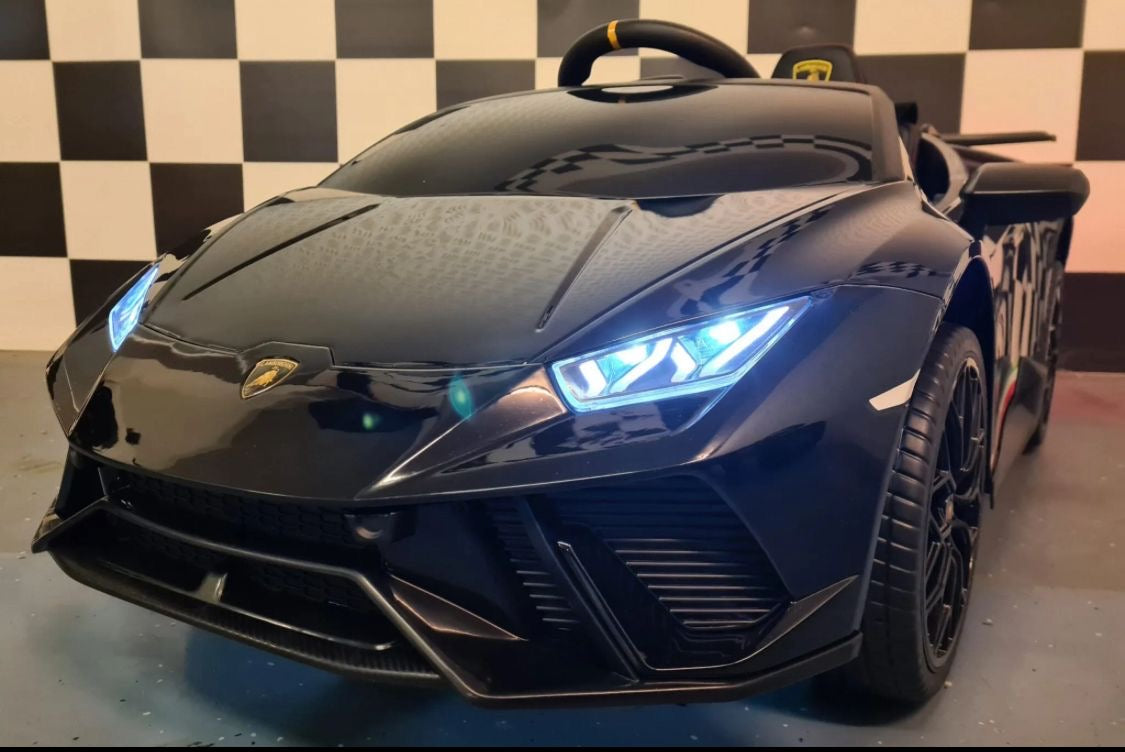 Auto elettrica per bambini Lamborghini Huracan 12V nero metallizzato