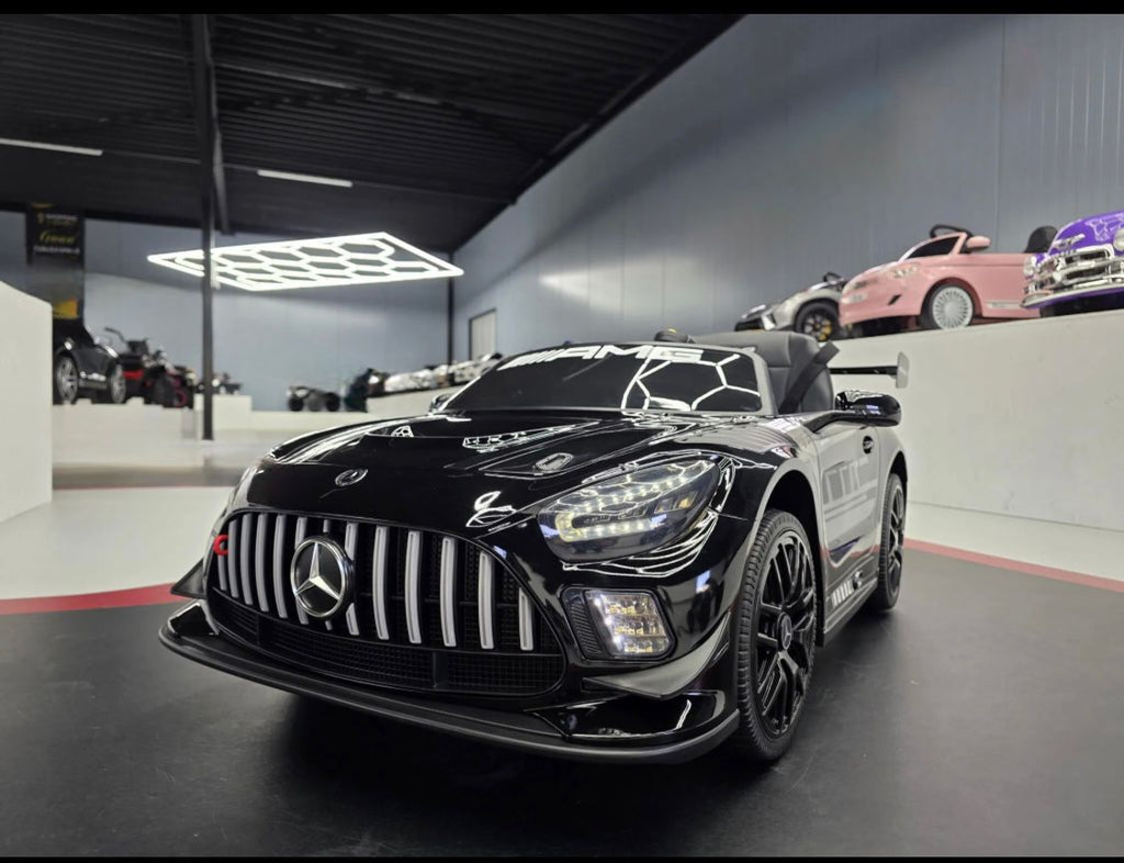 Mercedes GT3 AMG Elettrica per Bambini 12V Nero Metallizzato