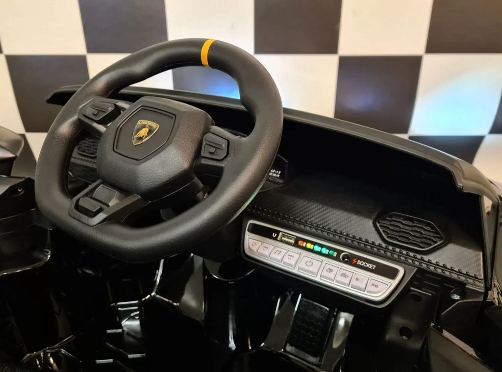 Auto elettrica per bambini Lamborghini Huracan 12V nero metallizzato