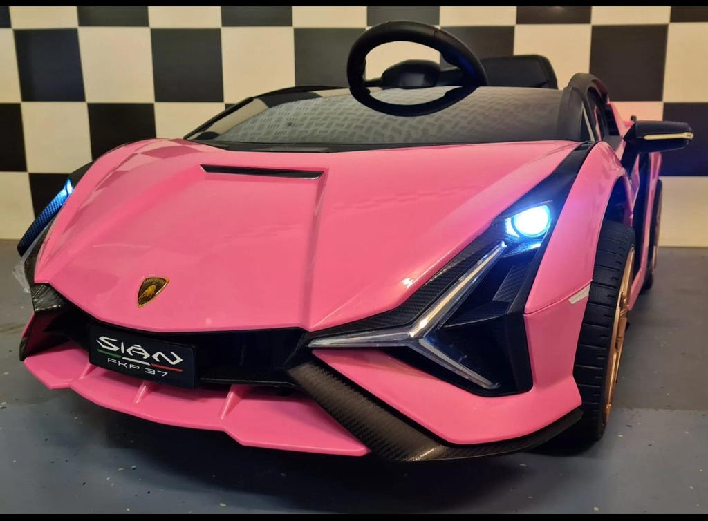 Auto elettrica per bambini Lamborghini Sian 12V rosa