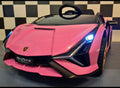 Auto elettrica per bambini Lamborghini Sian 12V rosa