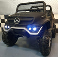 Auto elettrica per bambini Mercedes Unimog 12V 4x4 nero opaco 2 posti