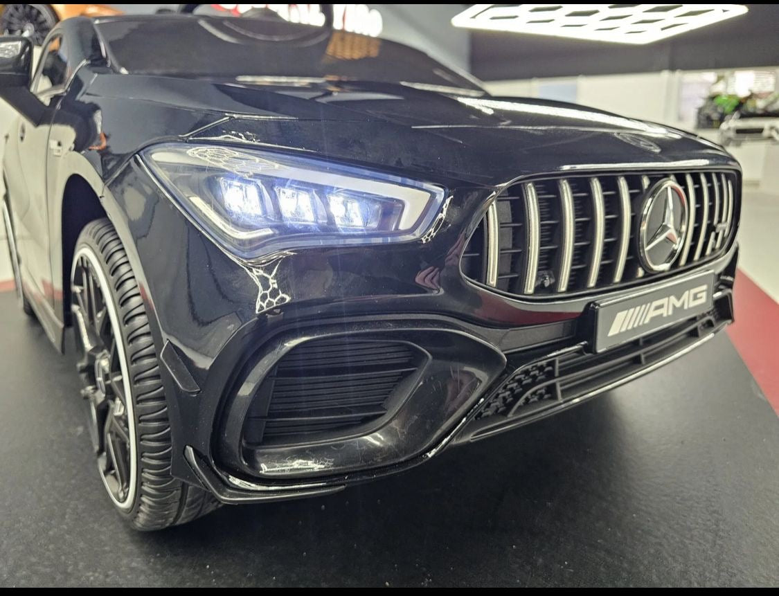 Mercedes CLA 45 Elettrica per Bambini 12V Nero Metallizzato