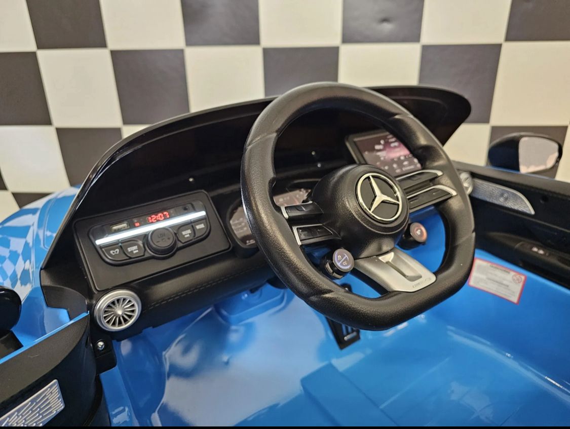 Mercedes SL63 Elettrica per Bambini 12V Blu Metallizzato