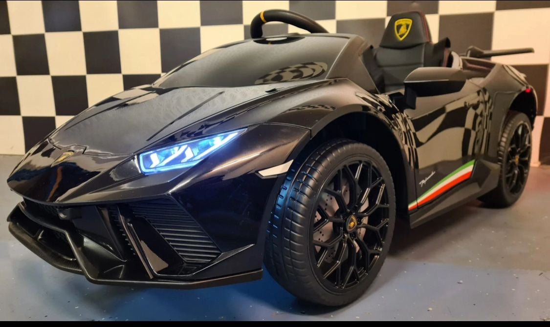 Auto elettrica per bambini Lamborghini Huracan 12V nero metallizzato