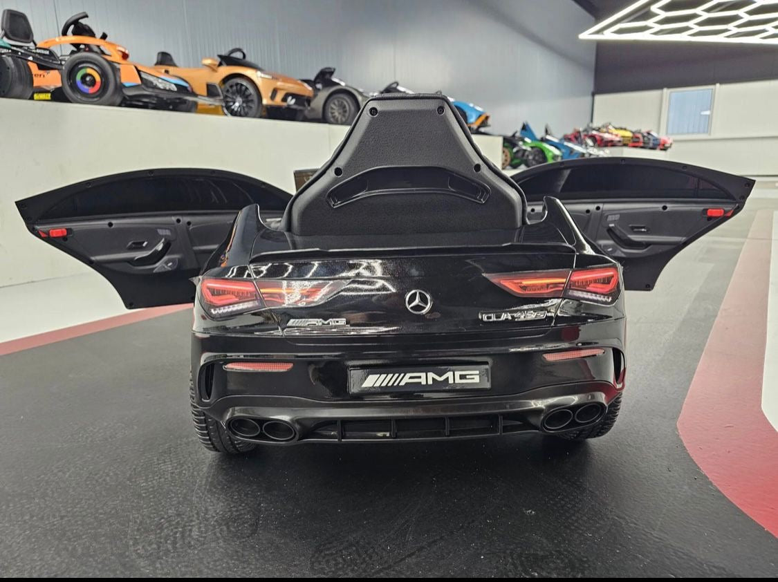 Mercedes CLA 45 Elettrica per Bambini 12V Nero Metallizzato