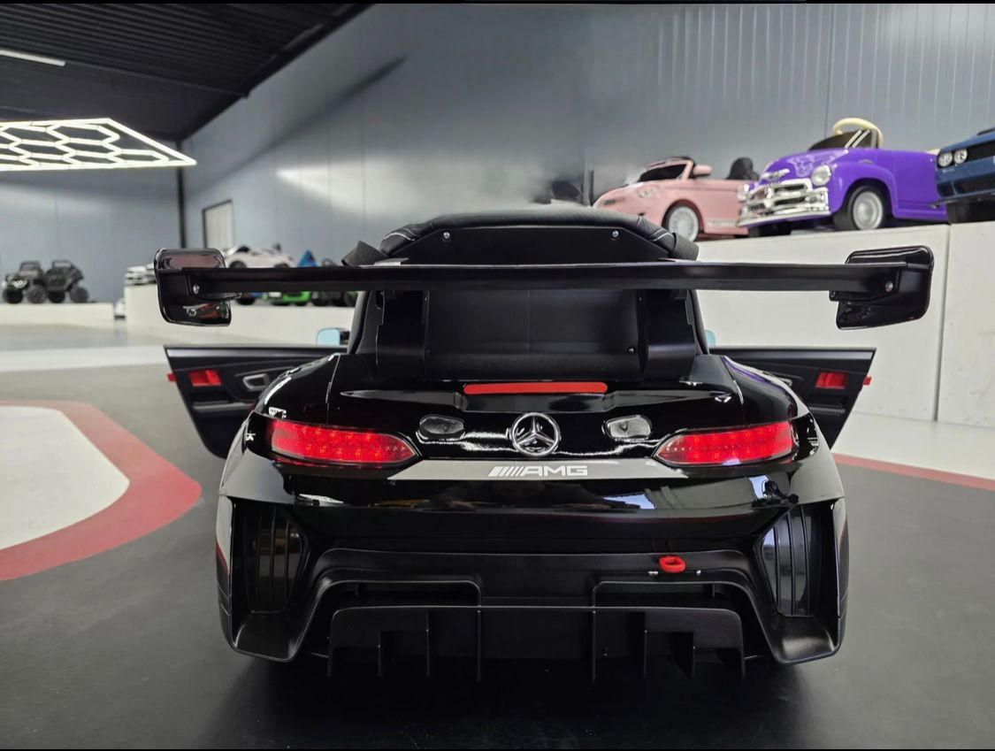 Mercedes GT3 AMG Elettrica per Bambini 12V Nero Metallizzato