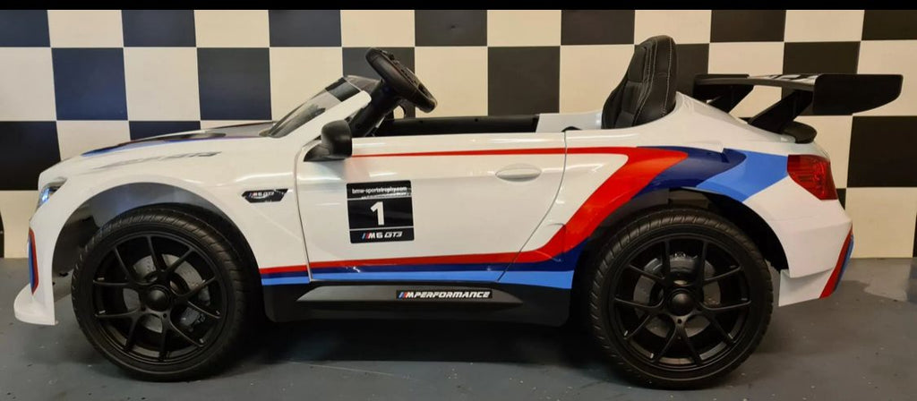 BMW M6 GT3 Elettrica per Bambini 12V Bianca
