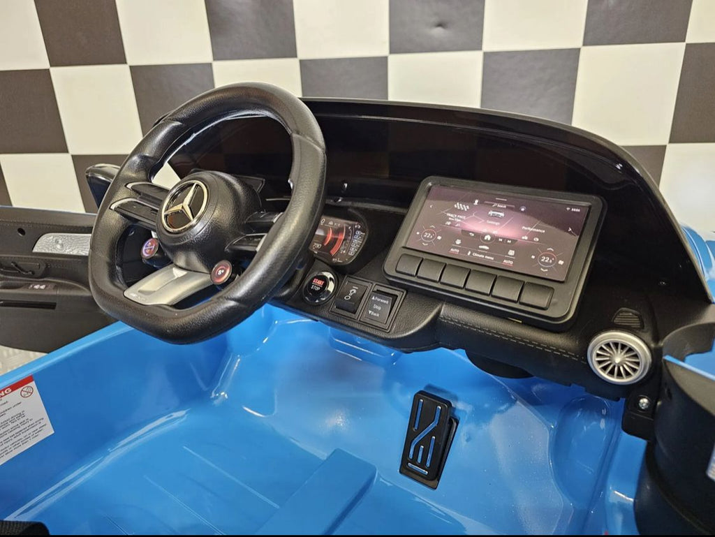 Mercedes SL63 Elettrica per Bambini 12V Blu Metallizzato