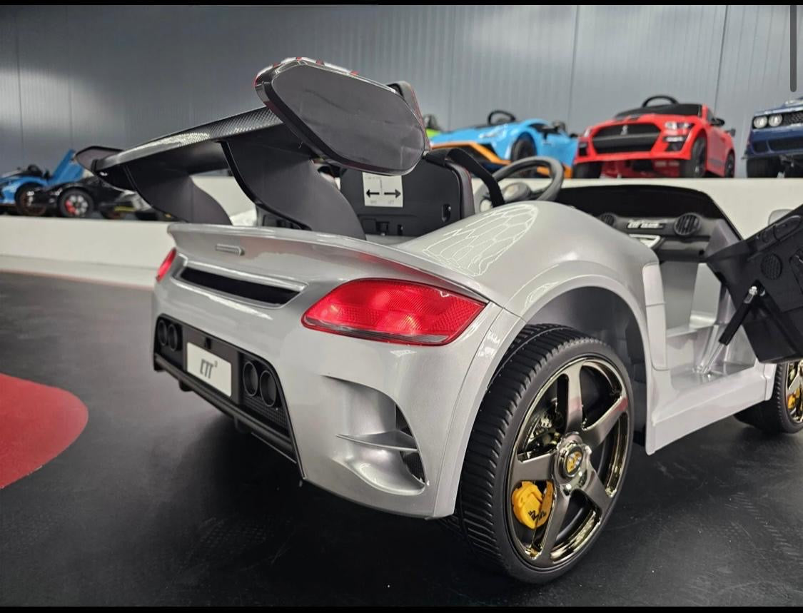 Auto elettrica per bambini Porsche RUF 24V argento metallizzato