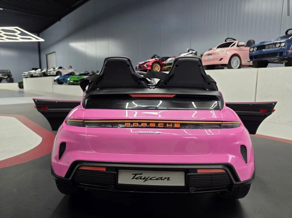 Auto elettrica per bambini Porsche Taycan 2 posti 24V rosa