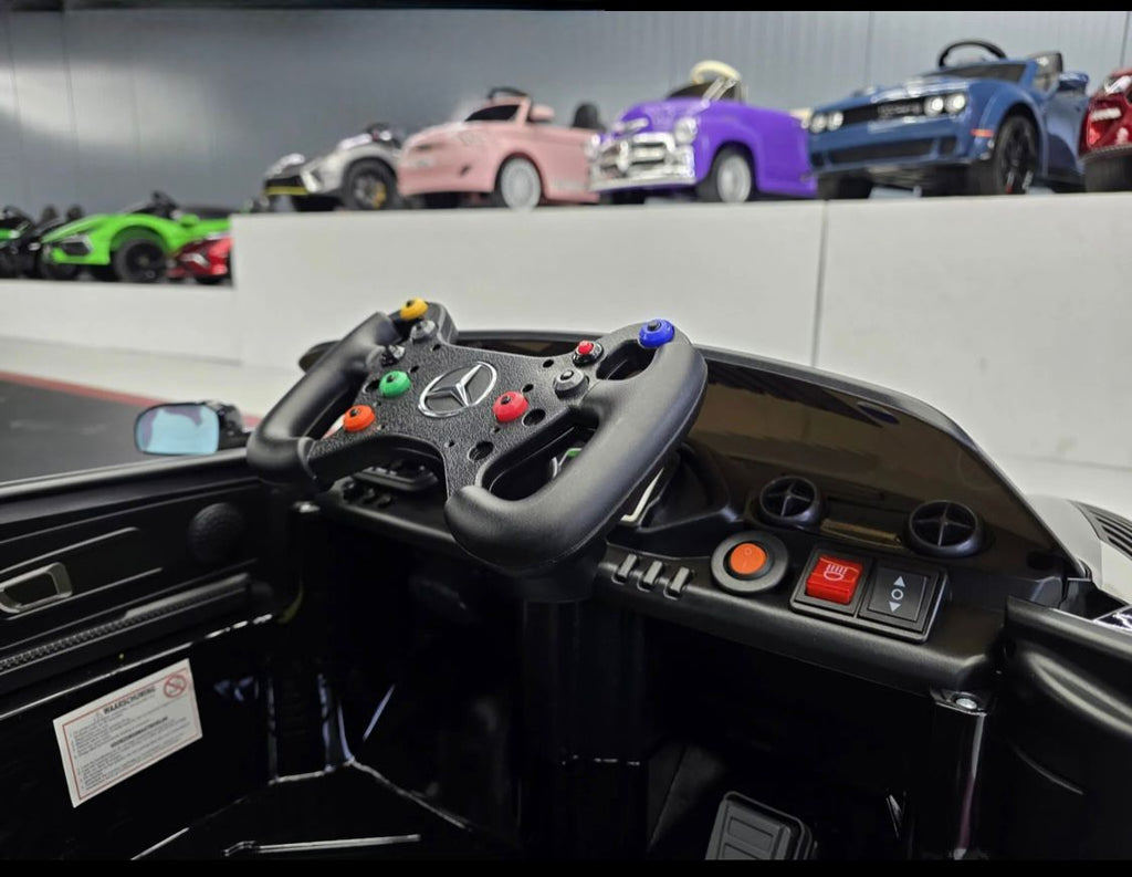 Mercedes GT3 AMG Elettrica per Bambini 12V Nero Metallizzato