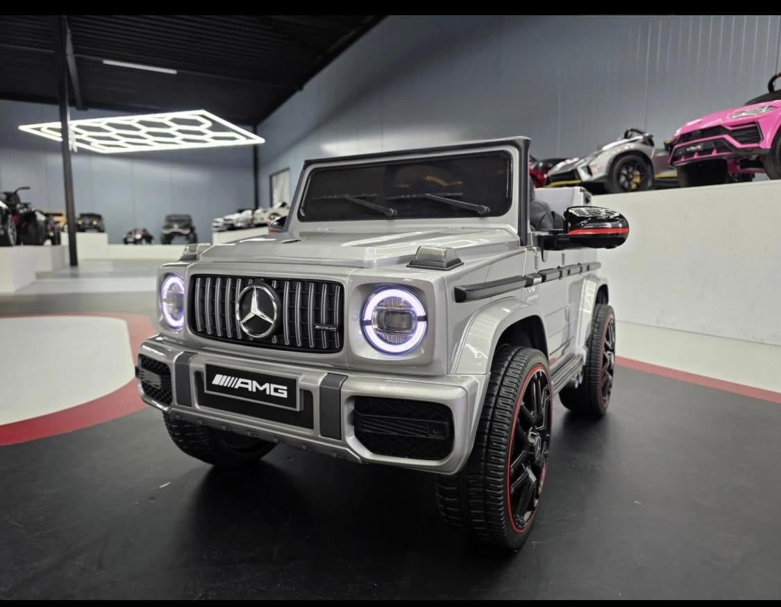Auto elettrica per bambini Mercedes G63 12V grigio metallizzato 1 posto
