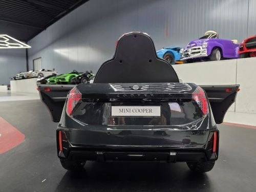 Mini Cooper S Elettrica per Bambini 12V Nero Metallizzato