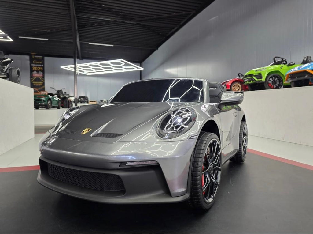 Auto elettrica per bambini Porsche 911 GT3 24V grigia metallizzata