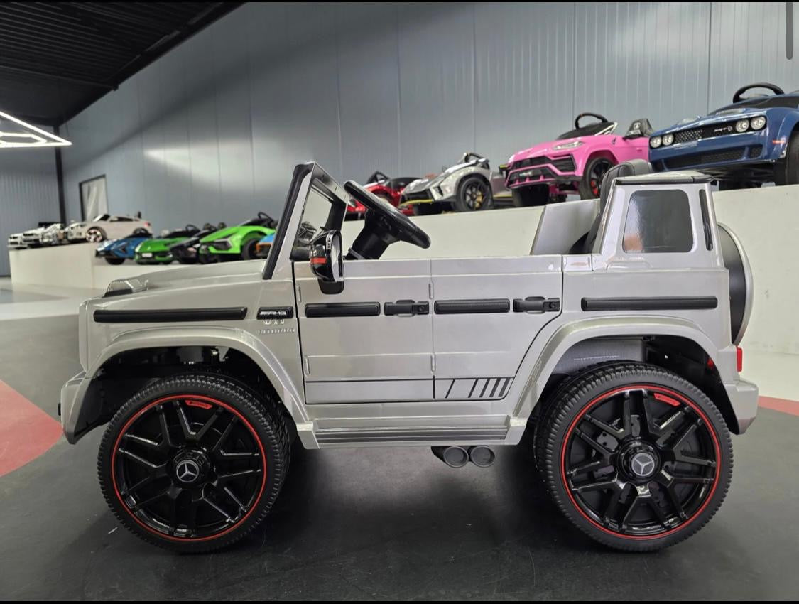 Auto elettrica per bambini Mercedes G63 12V grigio metallizzato 1 posto