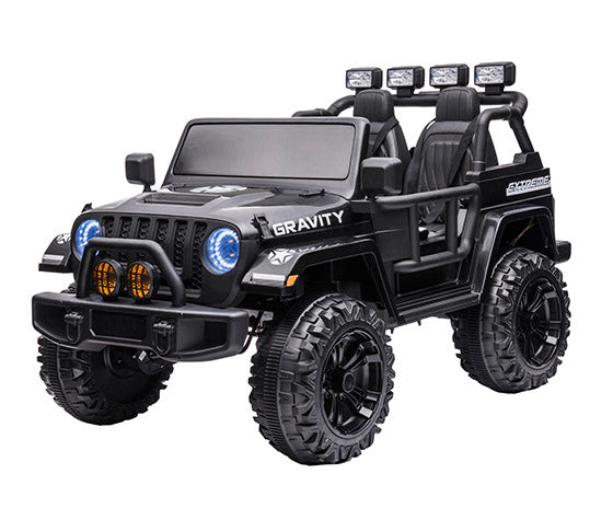 Jeep elettrica per bambini Gravity 12V nera metallizzata - immagine 1