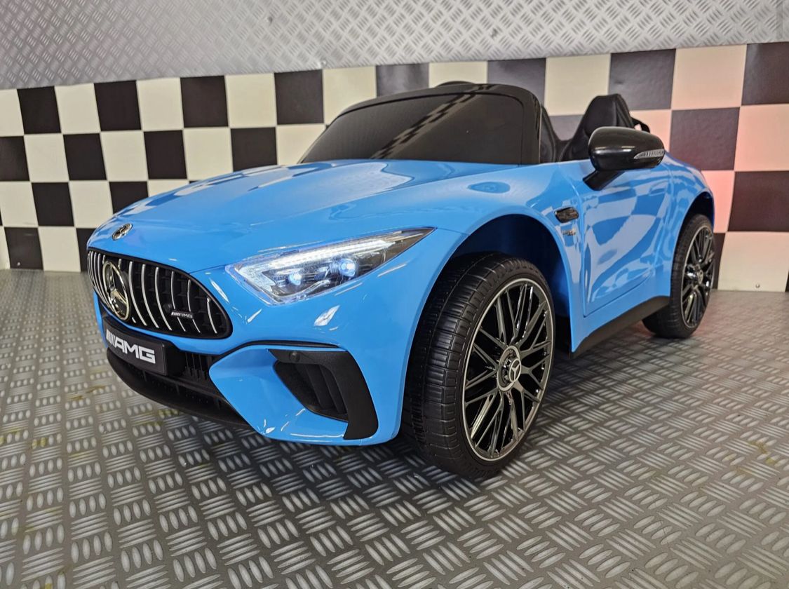 Mercedes SL63 Elettrica per Bambini 12V Blu Metallizzato
