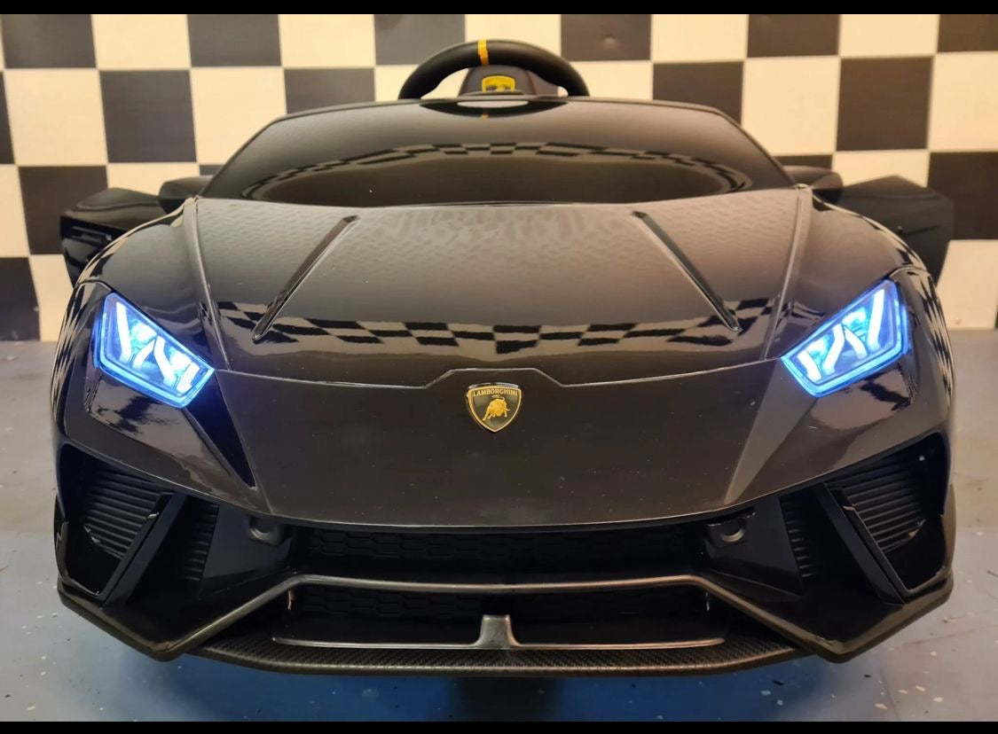 Auto elettrica per bambini Lamborghini Huracan 12V nero metallizzato