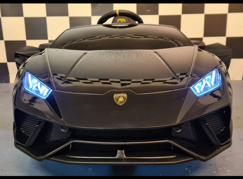 Auto elettrica per bambini Lamborghini Huracan 12V nero metallizzato