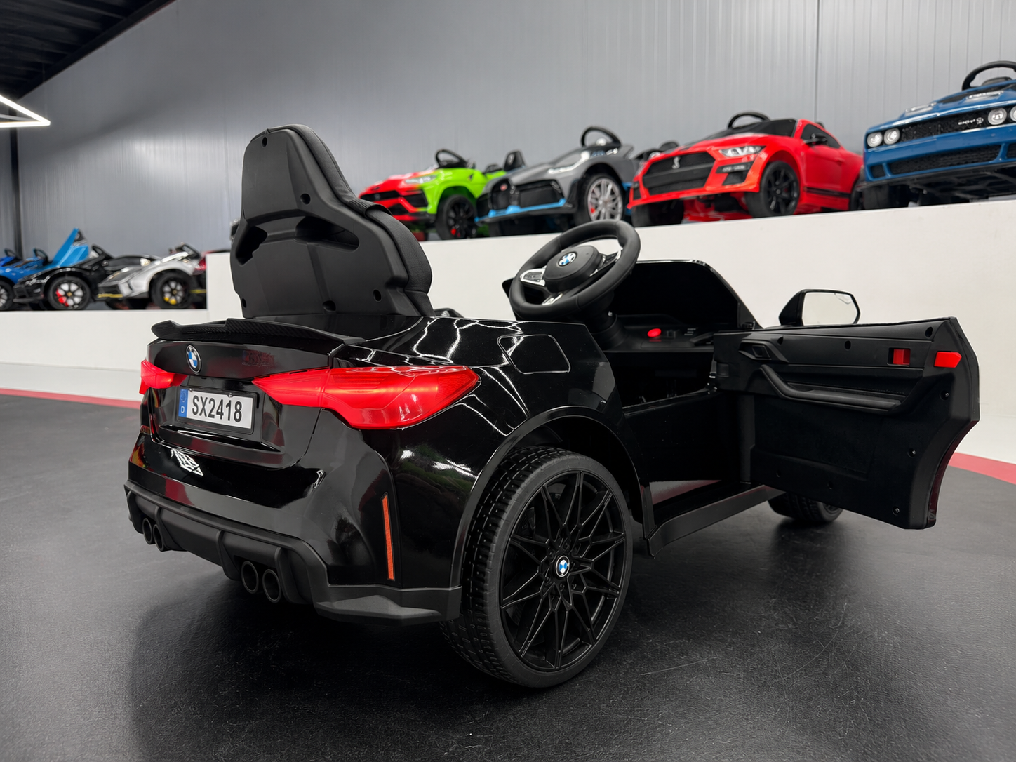 BMW M4 Elettrica per Bambini 12V Nero Metallizzato