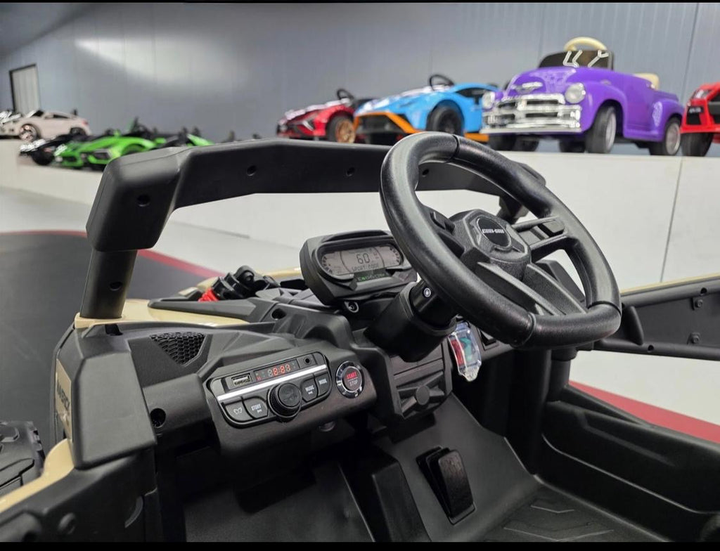 Buggy elettrico per bambini Can-Am Maverick 12V khaki