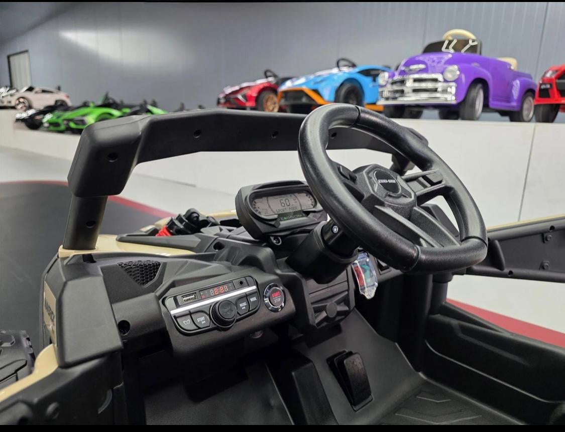Buggy elettrico per bambini Can-Am Maverick 12V khaki