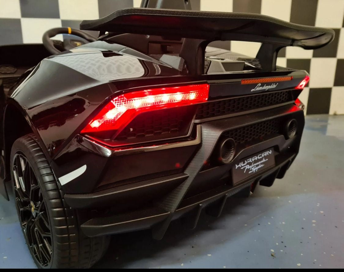 Auto elettrica per bambini Lamborghini Huracan 12V nero metallizzato