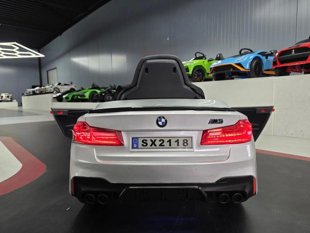 BMW M5 Elettrica per Bambini 24V Grigio Metallizzato