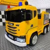 Camion gru elettrico Scania 12V giallo