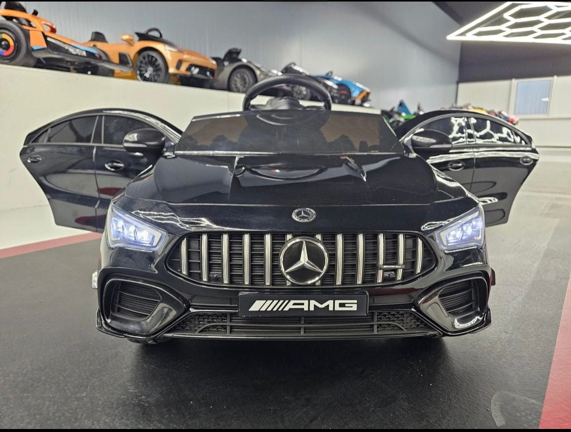 Mercedes CLA 45 Elettrica per Bambini 12V Nero Metallizzato