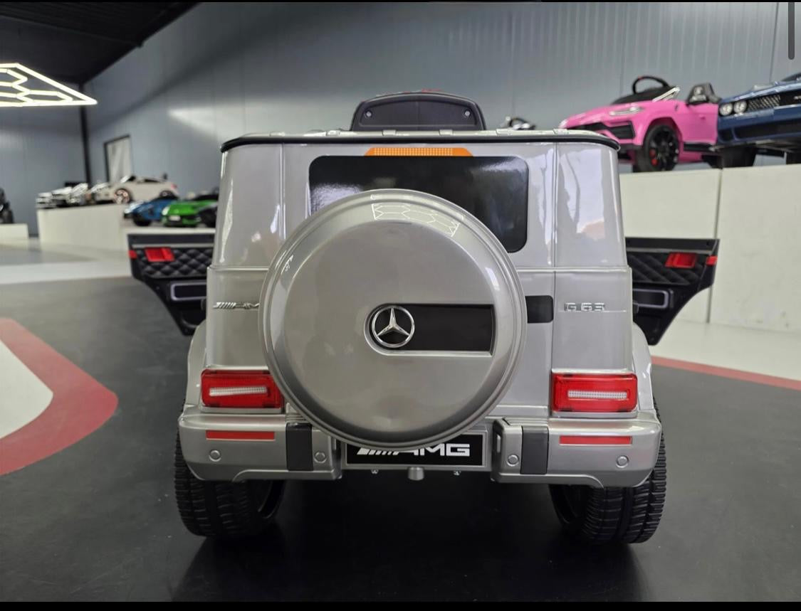 Auto elettrica per bambini Mercedes G63 12V grigio metallizzato 1 posto