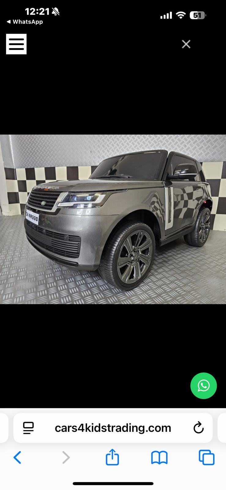 Auto elettrica per bambini Range Rover Vogue 24V grigio metallizzato