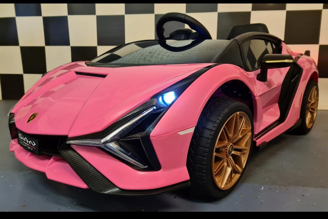 Auto elettrica per bambini Lamborghini Sian 12V rosa