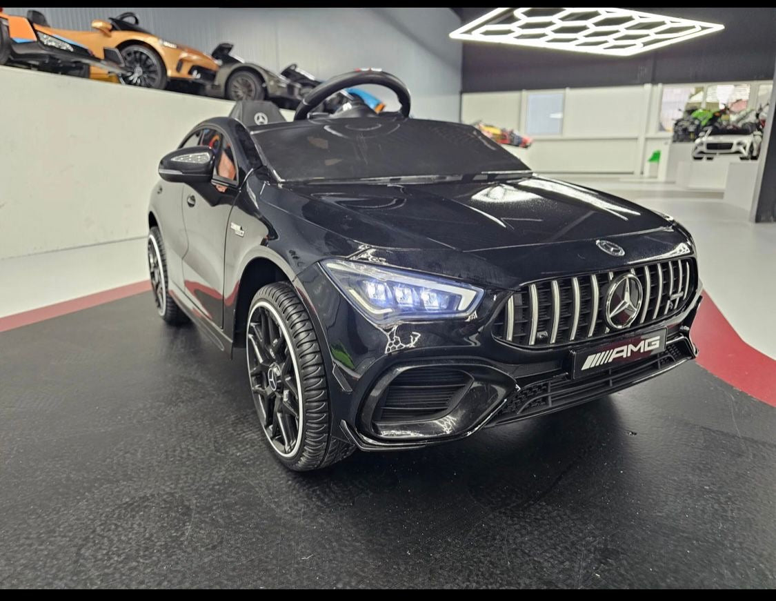 Mercedes CLA 45 Elettrica per Bambini 12V Nero Metallizzato