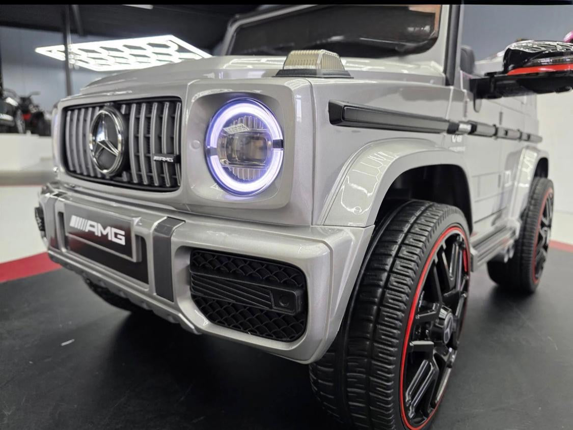 Auto elettrica per bambini Mercedes G63 12V grigio metallizzato 1 posto
