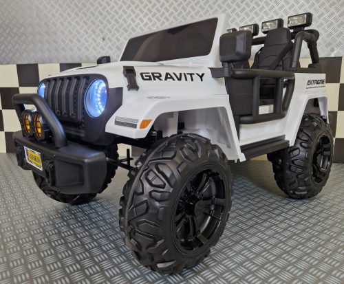 Jeep elettrica per bambini Gravity 12V bianca 2 posti - immagine 2