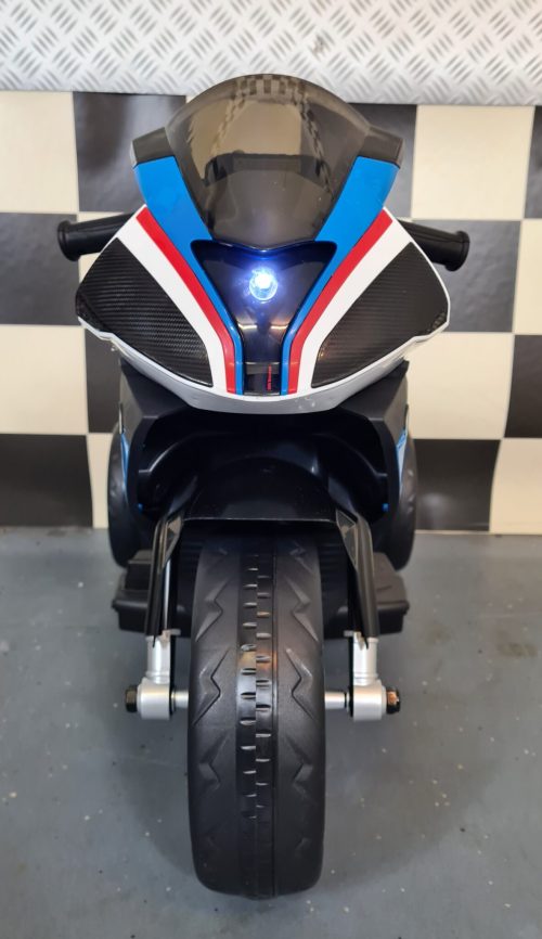 Mini BMW HP4 trike elettrico per bambini 12V blu - immagine 2