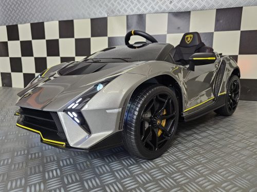 Auto elettrica per bambini Lamborghini Autentica 12V grigio metallizzato
