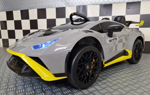 Lamborghini Huracán STO Drift elettrica per bambini 12V grigia - immagine 2