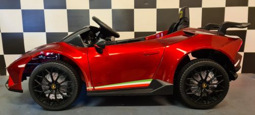 Auto elettrica per bambini Lamborghini Huracan 12V rosso metallizzato