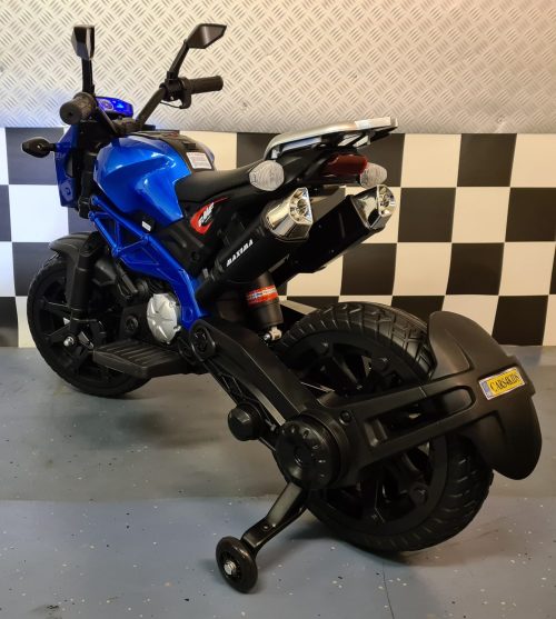 Moto elettrica Grom Superbike per bambini 12V blu metallizzato - immagine 5