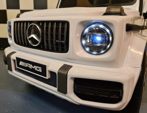 Auto elettrica per bambini Mercedes G63 12V bianca 1 posto
