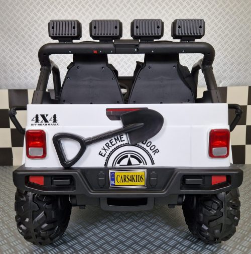 Jeep elettrica per bambini Gravity 12V bianca 2 posti - immagine 6