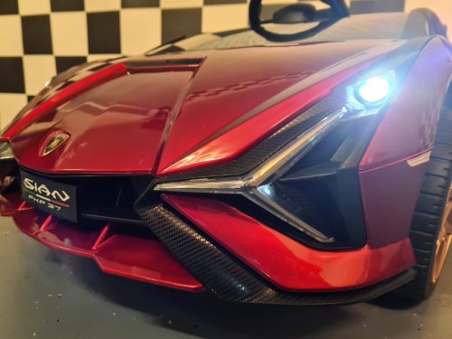 Auto elettrica per bambini Lamborghini Sian 12V rosso metallizzato