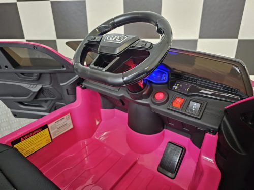 Audi RS6 Elettrica per Bambini 12V Rosa - immagine 5
