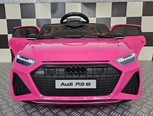Audi RS6 Elettrica per Bambini 12V Rosa - immagine 3